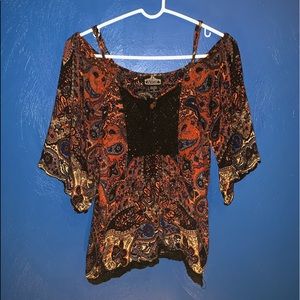 off the shoulder floral top